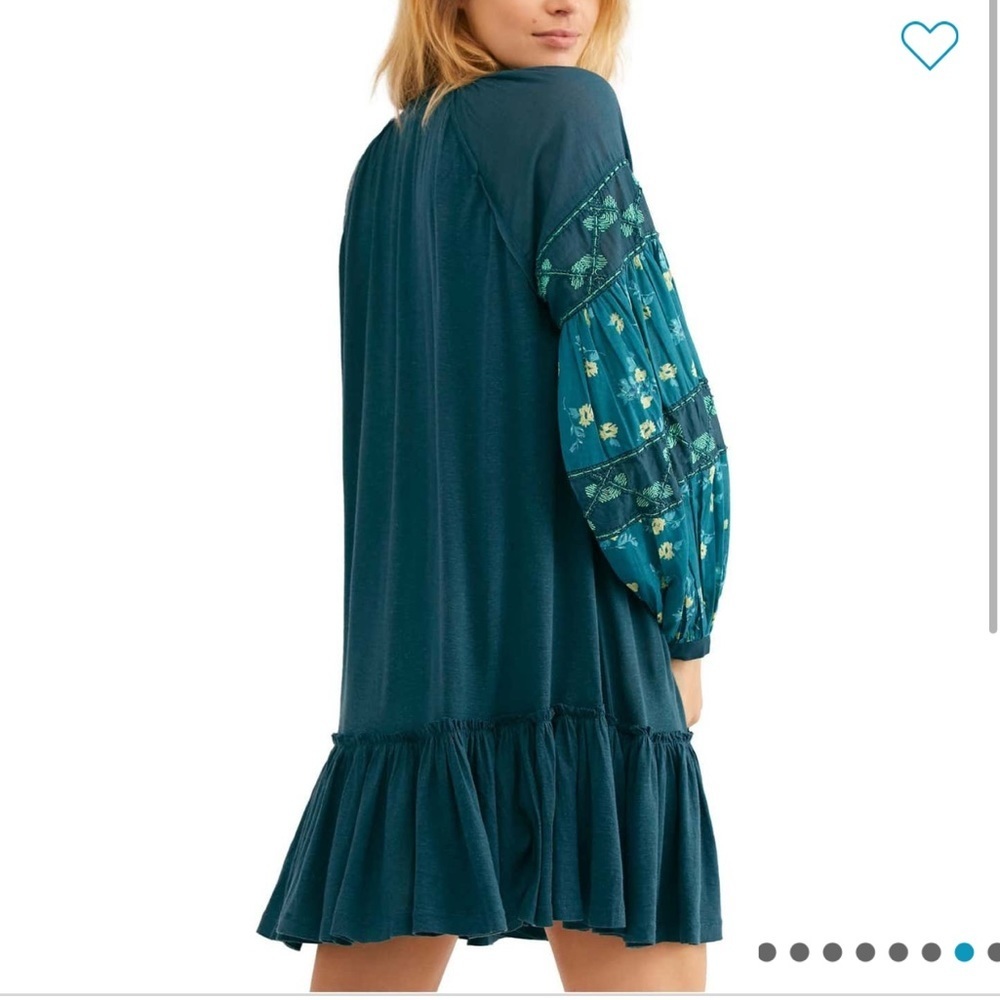 Free People mix it up tunic teal dress - Picture 2 of 13